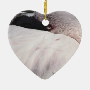 Rosa Flamingo-Porträtzeichnungseffekt-Kunst Keramikornament
