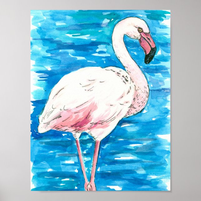 Rosa Flamingo Poster (Vorne)