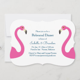 Rosa Flamingo Probe Abendessen Einladung