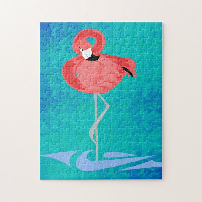 Rosa Flamingo Puzzle (Vertikal)