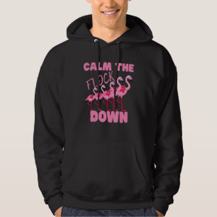 Rosa Flamingo Ruhe Der Vogelschwarm Hoodie