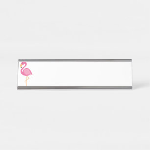 Rosa Flamingo Schreibtischnamensplakette