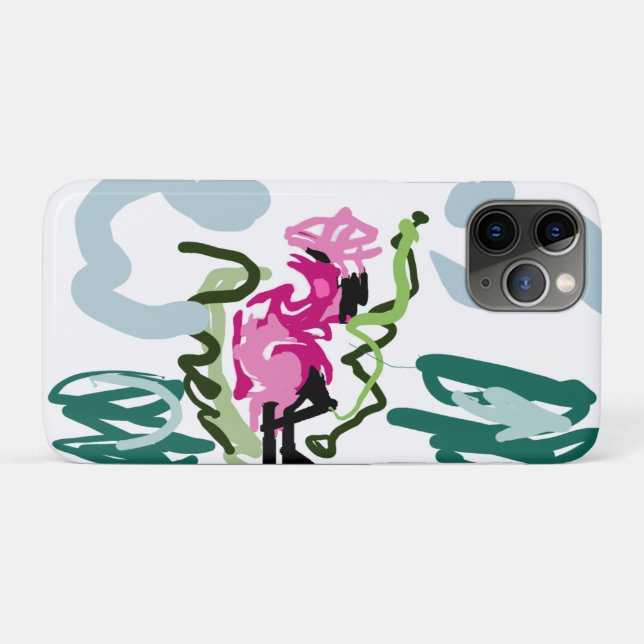 Rosa Flamingo-Set Case-Mate iPhone Hülle (Rückseite (Horizontal))