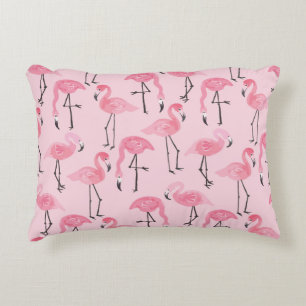 Rosa Flamingo Set, tropisches Sommermuster. Dekokissen