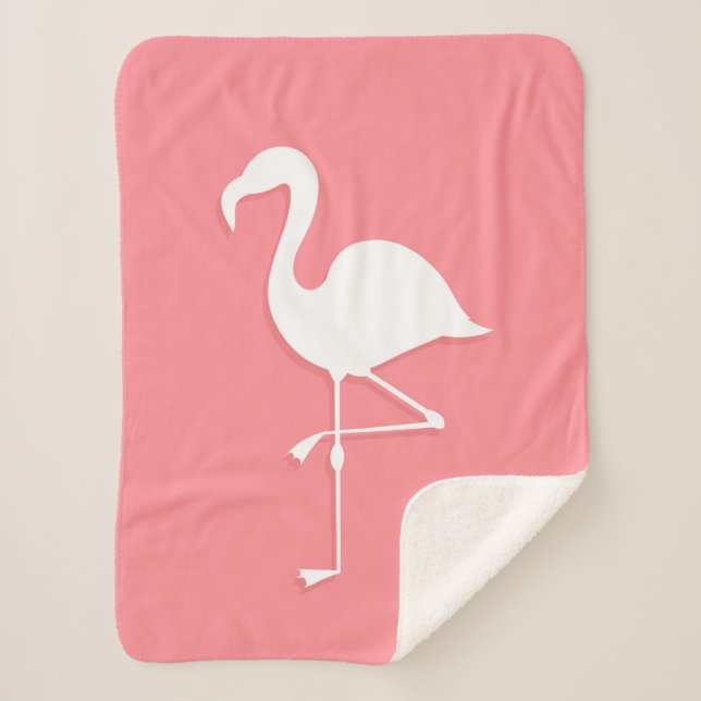 Rosa Flamingo Sherpa Blanket Sherpadecke (Vorderseite)