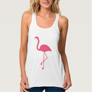 Rosa Flamingo-Silhouette Tank Top