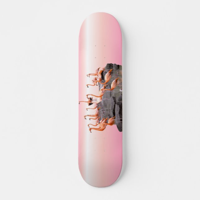 Rosa Flamingo Skateboard (Vorne)