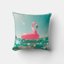 Rosa Flamingo Sommer Ästhetik Wurfkissen