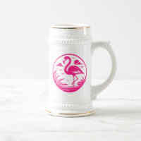 Rosa Flamingo Sommer Circle Design-68730 Zwei-Tone