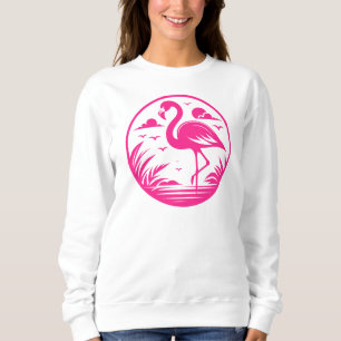 Rosa Flamingo Sommer Kreis Design-68730 Sweatshirt