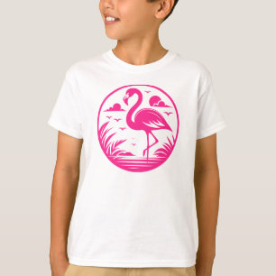 Rosa Flamingo Sommer Kreis Design-68730 T-Shirt