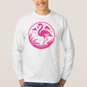 Rosa Flamingo Sommer Kreis Design-68730 T-Shirt