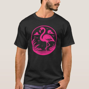 Rosa Flamingo Sommer Kreis Design-68730 T-Shirt