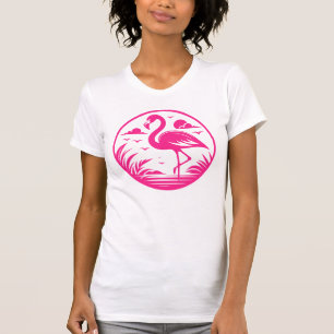 Rosa Flamingo Sommer Kreis Design-68730 T-Shirt