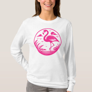 Rosa Flamingo Sommer Kreis Design-68730 T-Shirt