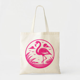 Rosa Flamingo Sommer Kreis Design-68730 Tragetasche