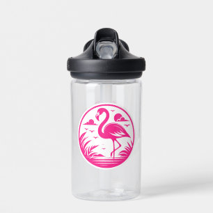 Rosa Flamingo Sommer Kreis Design-68730 Trinkflasche
