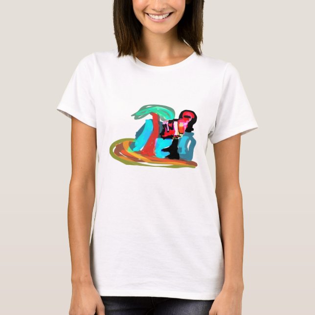 Rosa Flamingo Sommer T-Shirt (Vorderseite)