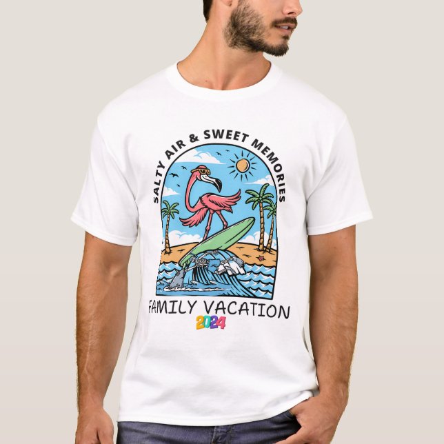 Rosa Flamingo Spaß! T-Shirt (Vorderseite)