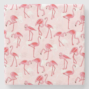 Rosa Flamingo Steinuntersetzer