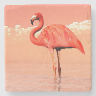Rosa Flamingo Steinuntersetzer