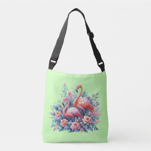 Rosa Flamingo Sublimation Tragetaschen Mit Langen Trägern