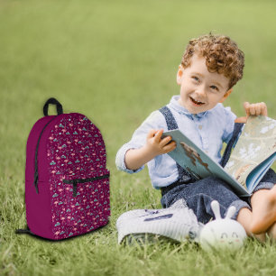 Rosa Flamingo süßes rotes Muster Bedruckter Rucksack