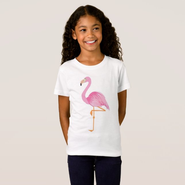 Rosa Flamingo-T - Shirt (Vorne ganz)