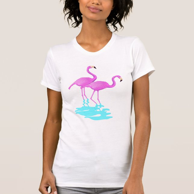 Rosa Flamingo-T-Shirt T-Shirt (Vorderseite)