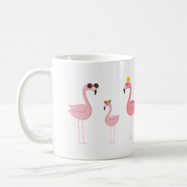 Rosa Flamingo-Tasse Kaffeetasse (Links)
