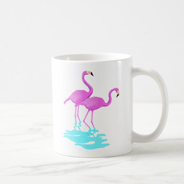 Rosa Flamingo-Tasse Kaffeetasse (Rechts)