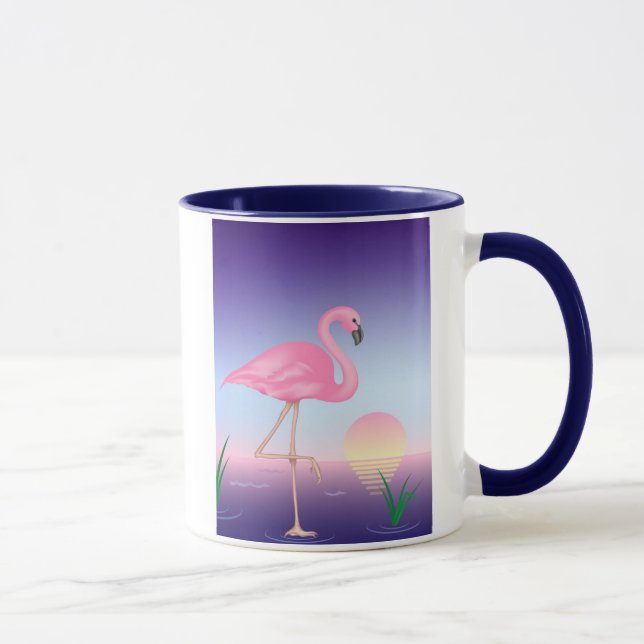 Rosa Flamingo-Tasse Tasse (Rechts)
