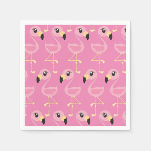 Rosa Flamingo Tropical 1. Geburtstag Party Napkins Serviette