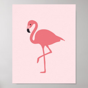 Rosa Flamingo Tropical Bird Poster