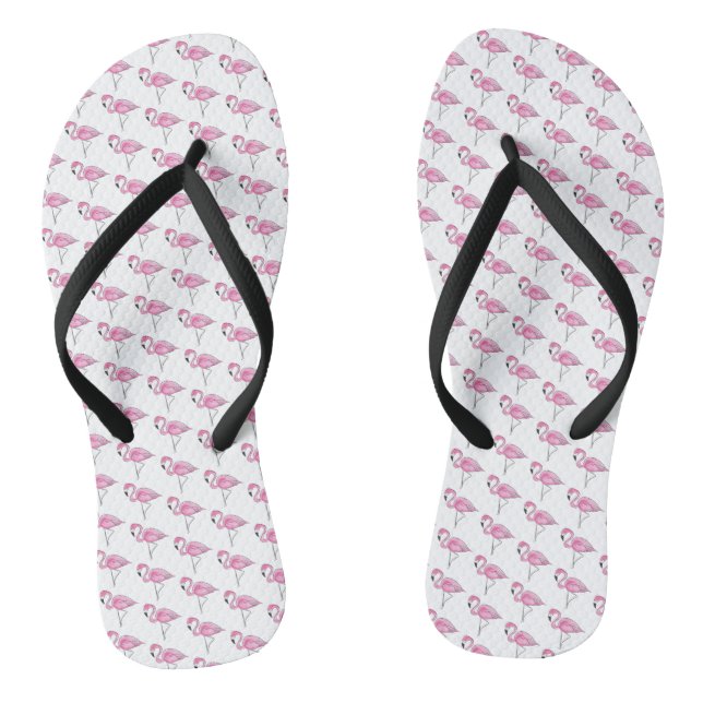 Rosa Flamingo Tropical Flip Flops (Fußbett)