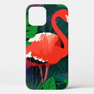 Rosa Flamingo. Tropische Blätter, rosa Schmetterli Case-Mate iPhone Hülle
