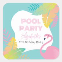 Rosa Flamingo Tropische Poolparty Geburtstag