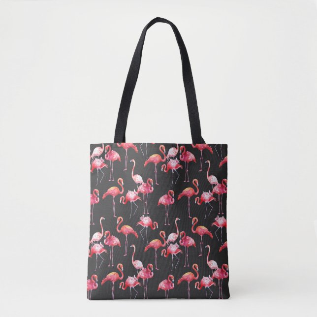 Rosa Flamingo: tropisches Aquarellmuster. (Vorderseite)