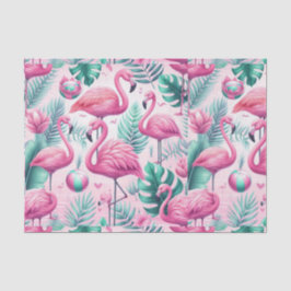 Rosa Flamingo tropisches Design Seidenpapier
