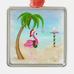 Rosa Flamingo Tropisches Holiday Ornament