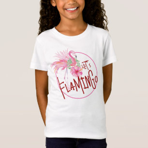 Rosa Flamingo Tropisches Party T Shirt