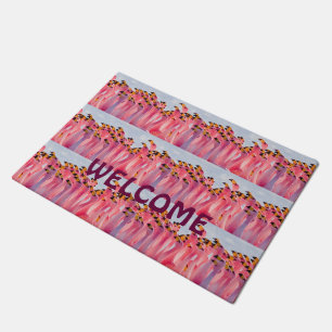 Rosa Flamingo-Tür-Matte Fußmatte