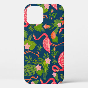 Rosa Flamingo: Türkis gestreift Vintage Case-Mate iPhone Hülle
