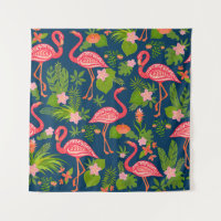 Rosa Flamingo: Türkis gestreift Vintage