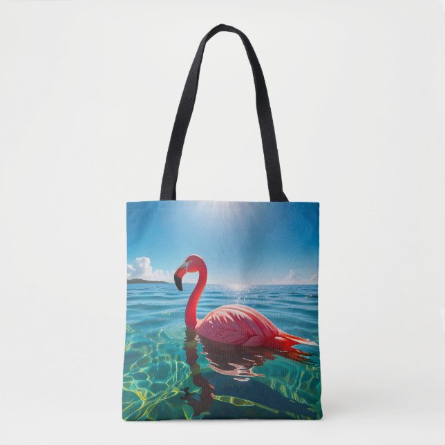 Rosa Flamingo unter dem Himmel (Vorderseite)