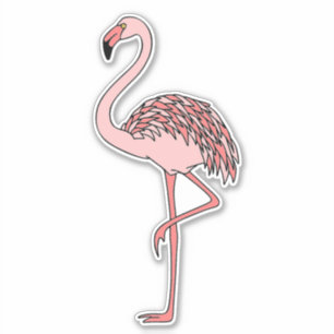 Rosa Flamingo-Vinyl-Aufkleber Aufkleber