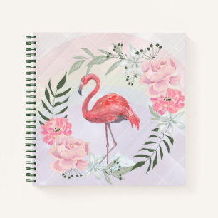 Rosa Flamingo, Vogel, Aquarell Notizbuch