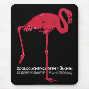 Rosa Flamingo-Vogel im Zoo München, Deutschland Mousepad
