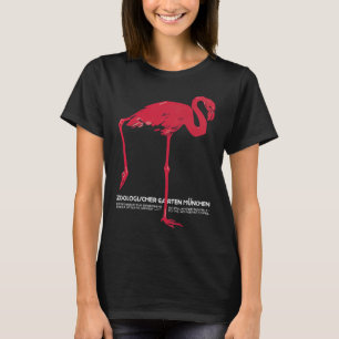 Rosa Flamingo-Vogel im Zoo München, Deutschland T-Shirt