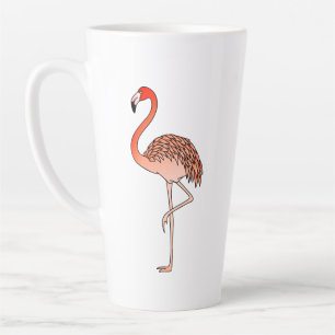 Rosa Flamingo-Vogel Lineart-57567 Kaffeetasse Milchtasse